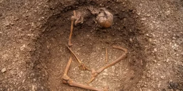 Seated Skeletons Discovery Stuns Archaeologists in France