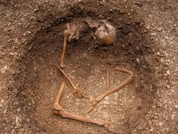 Seated Skeletons Discovery Stuns Archaeologists in France