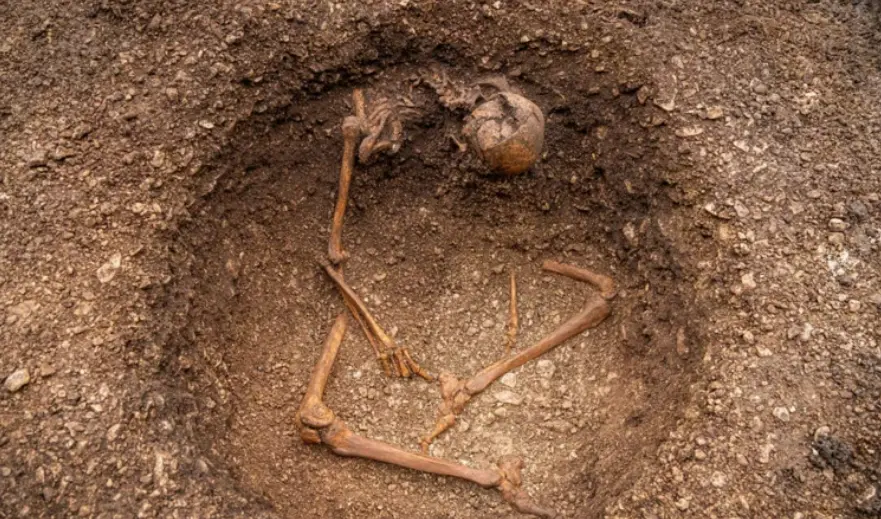 Seated Skeletons Discovery Stuns Archaeologists in France